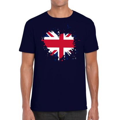 Union Jack Great Britain Heart Flag T Shirt