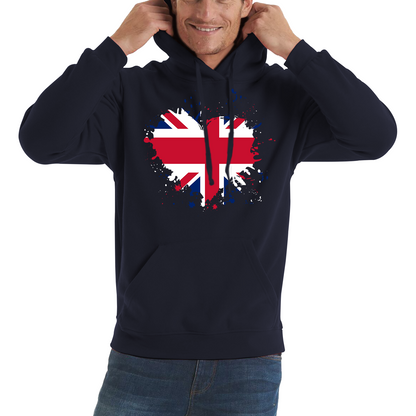 Union Jack Great Britain Heart Flag Hoodie