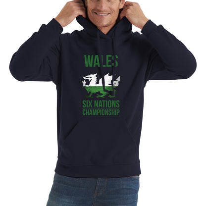 Wales Flag Logo Rugby Cup European Support World Six Nations Championship Unisex Hoodie