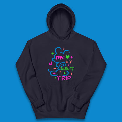 My 1st Disney Trip Disney Mickey Mouse Minnie Mouse Disneyland Trip Vacations Disney World Kids Hoodie