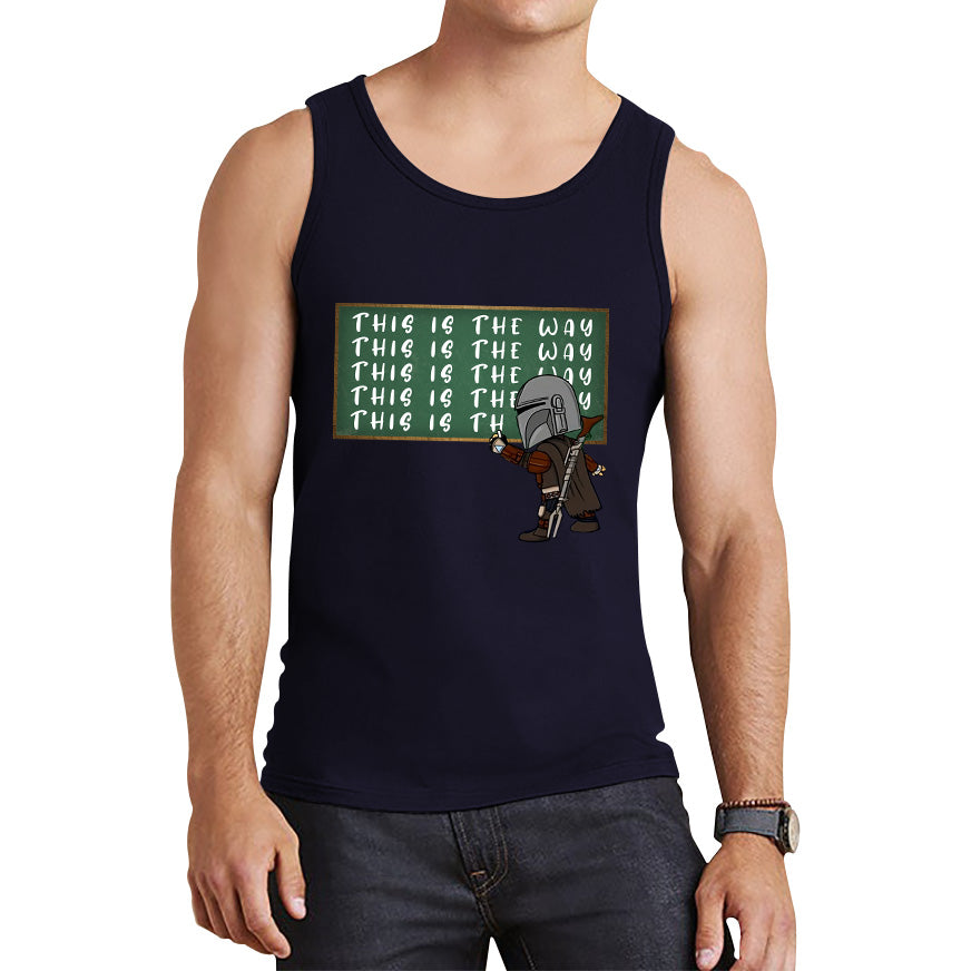 This Is The Way Dadalorian Fight War Warrior With Helmet Funny Gift Tank Top