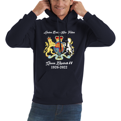 London Bridge Has Fallen Queen Elizabeth II Union Jack Queen's Crown Unisex Hoodie