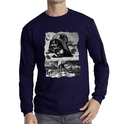 The Force Is Strong With This One Vintage Poster Graphic Movie Series Long Sleeve T Shirt