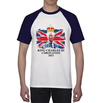 King Charles III Coronation 2023 British Flag Royal Crown God Save The King Royal Cypher Baseball T Shirt
