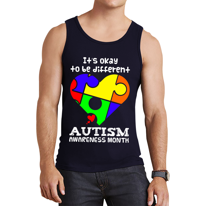 It's Ok To Be Different Autism Awareness Month Tank Top