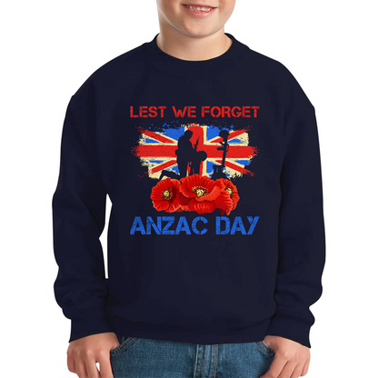 Poppy Flowers Lest We Forget Anzac Day British Veterans Remembrance Day Jumper