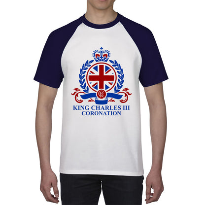 King Charles III Coronation 2023 CR III King Of England United Kingdom His Majesty Baseball T Shirt