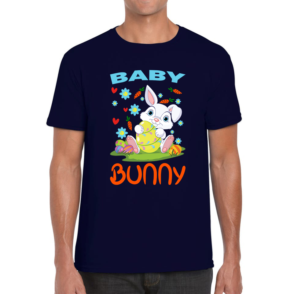 Baby Bunny Cute Little Bunny With Egg Happy Easter Day Mens Tee Top