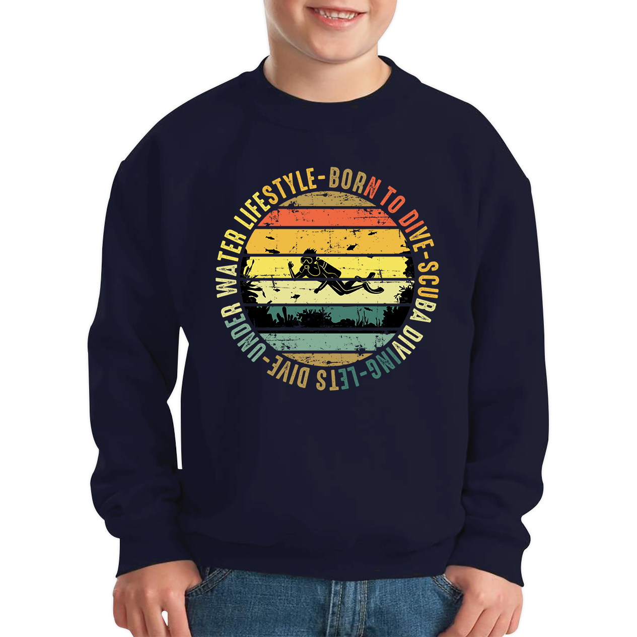 Born To Dive Scuba Diving Underwater Lifestyle Jumper