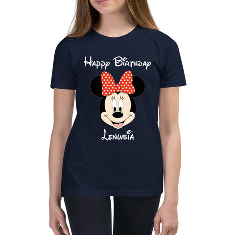 Personalised Birthday Boy And Girls Your Custom Name And Birthday Year Disney Mickey Mouse Minnie Mouse Cartoon Kids T Shirt