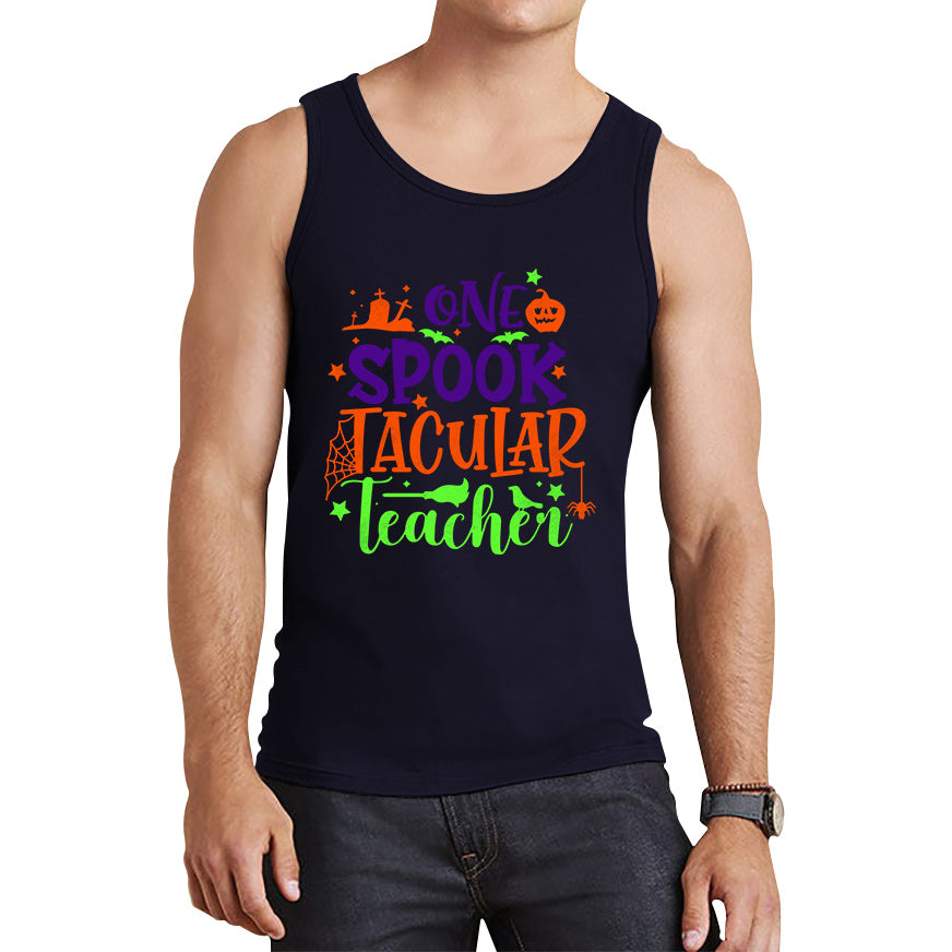 One Spooktacular Teacher Halloween Teacher Funny Halloween Spooktacular Teacher Tank Top