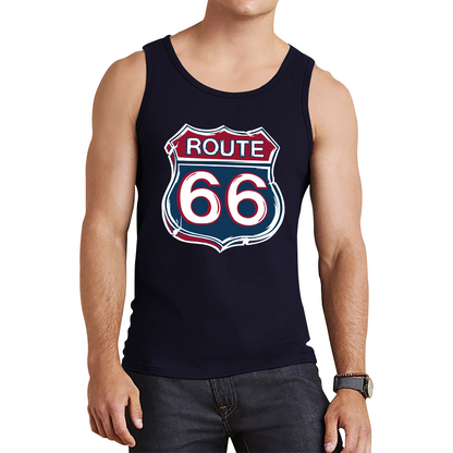 Route 66 Baseball Highway 66 US Biking Riding Highway Main Street of America Tank Top
