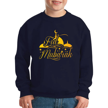 Eid Mubarak Muslims Religious Ramzan Fasting Mosque Prayers Blessings Holy Month Kids Jumper