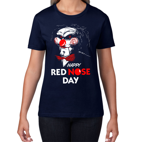 Jigsaw Happy Red Nose Day Ladies T Shirt. 50% Goes To Charity