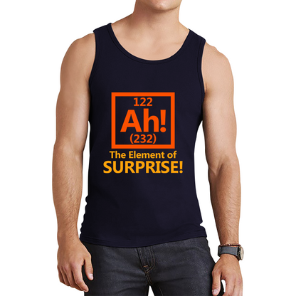 Ah The Element Of Surprise Funny Novelty Scientist Periodic Table Joke Tank Top