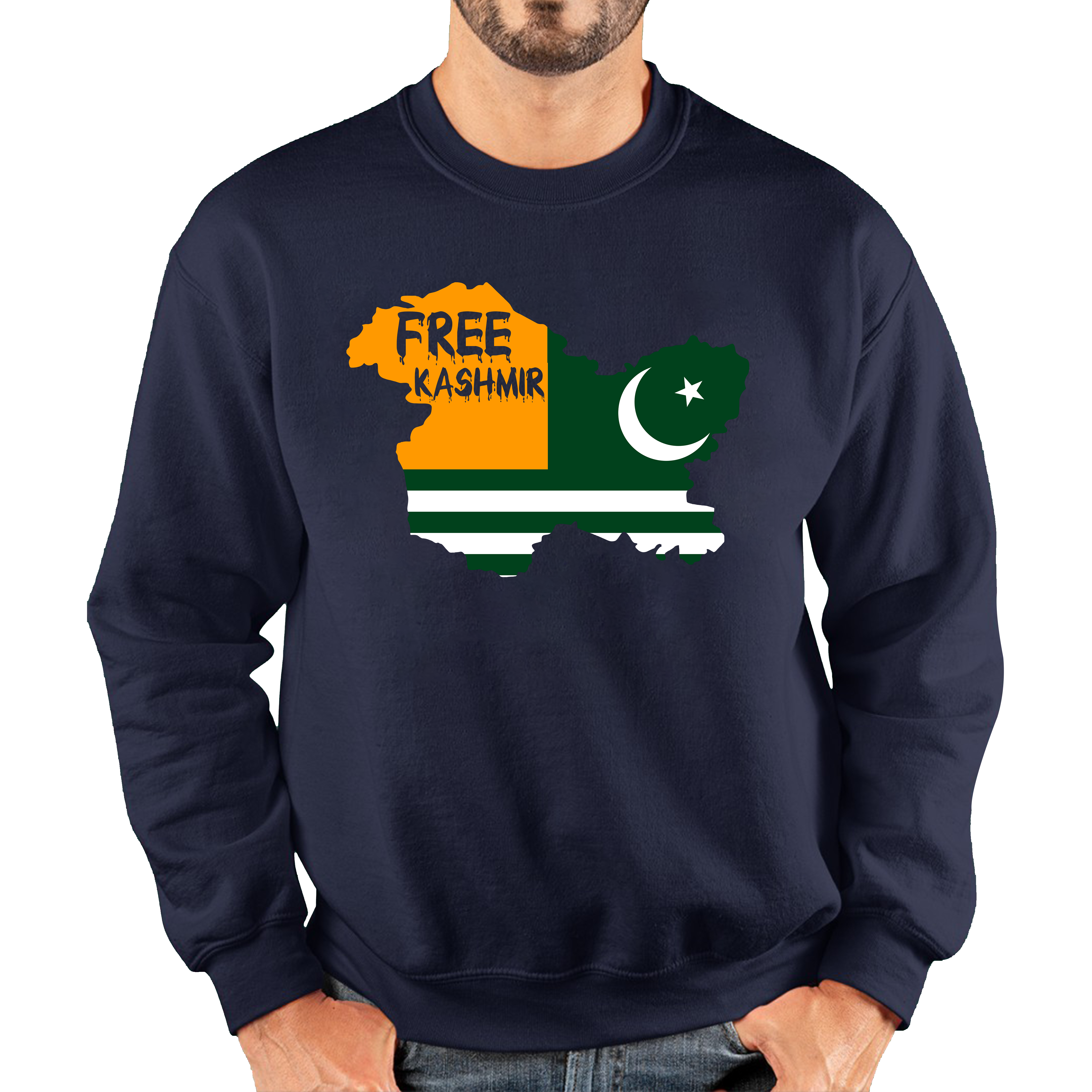 Free Kashmir From India Pakistan Stand With Kashmir Free Kashmir Unisex Sweatshirt