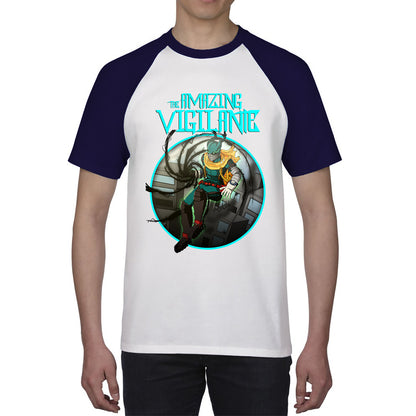 The Amazing Vigilant out of the Dark hole Vintage Graphic Cartoon Series Baseball T Shirt
