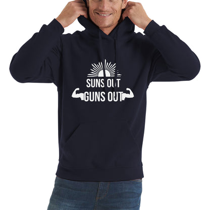 Sun Out Guns Out, Workout Gym Bodybuilding Weightlifting Motivation Unisex Hoodie