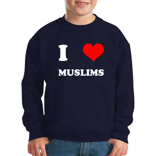 I Love Muslim Spiritual Islamic Religious Muslim Religion Kids Jumper