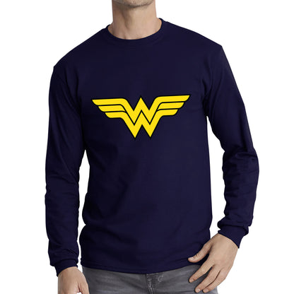 Wonder Woman Logo Superhero Wonder Girl Super Woman Comic Book Character Long Sleeve T Shirt
