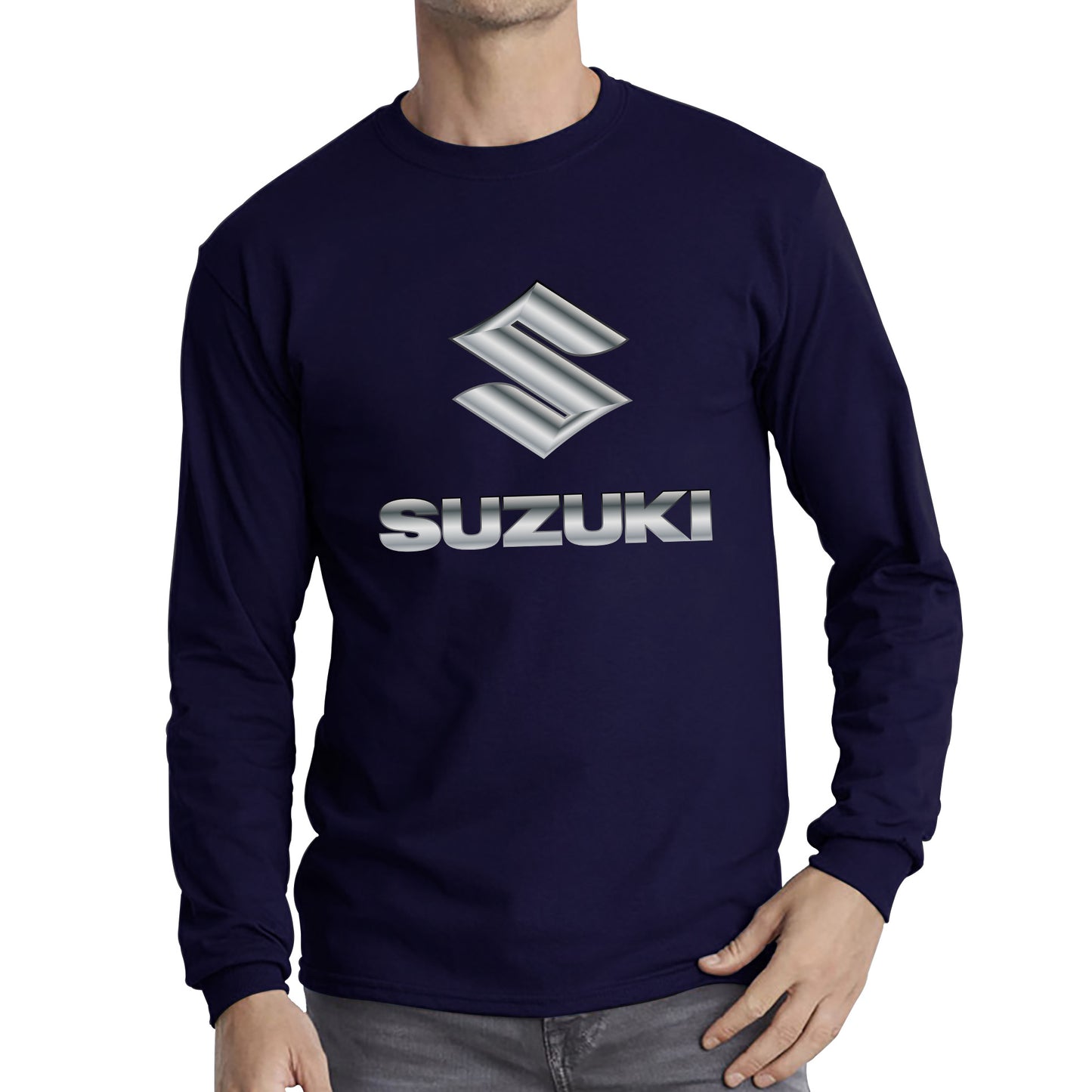 Suzuki Motorcycle Logo Dynamic Riding Suzuki Motorsports Suzuki Motorcycle Motocross Bike Racing Long Sleeve T Shirt