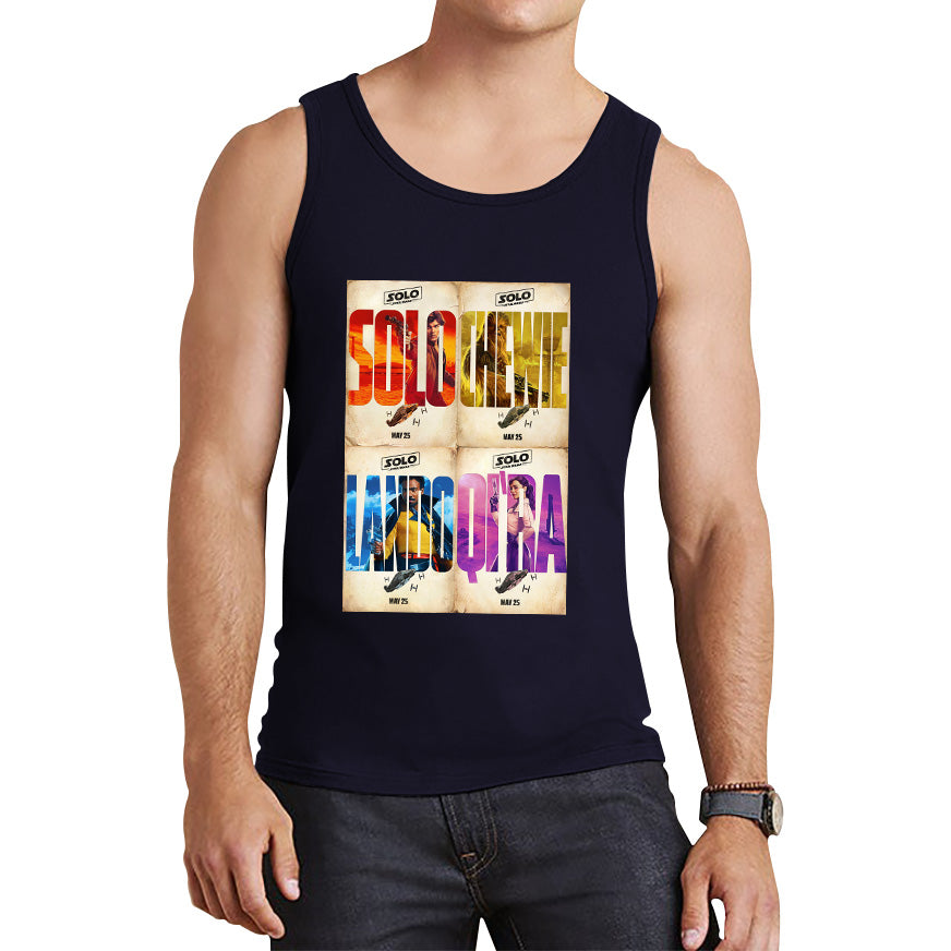Solo A Star Wars Story Posters Solo Chewie Lando Qira Sci-fi Action Adventure Movie Characters Star Wars Galaxy's Edge Trip Tank Top