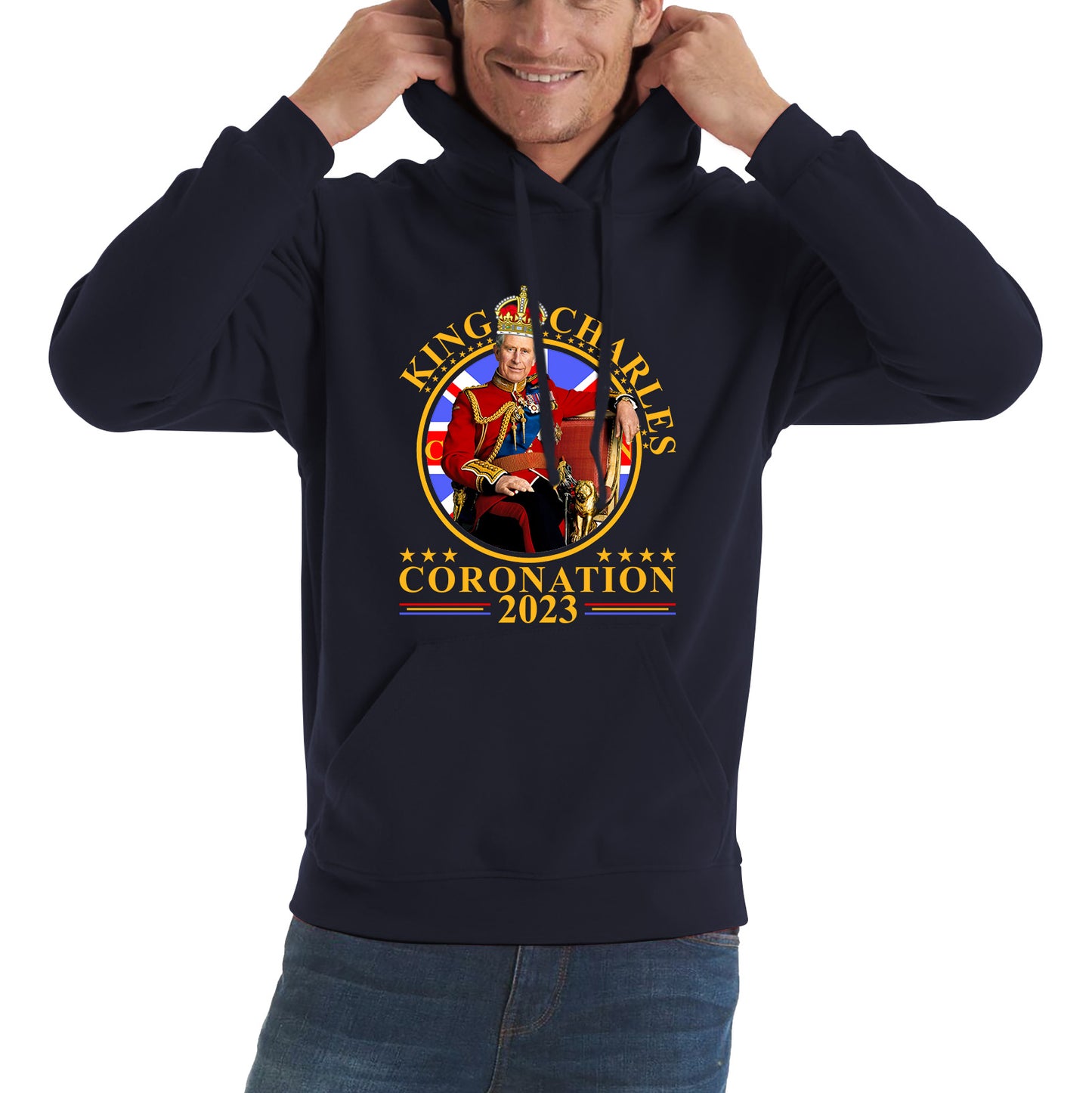 King Charles III Coronation 2023 Ruling Monarch Of England United Kingdom Royal Crown Unisex Hoodie