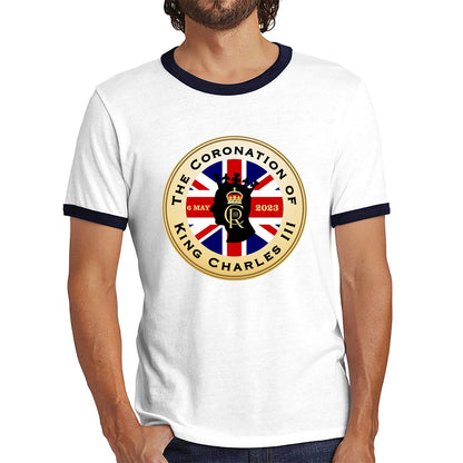 The Coronation Of King Charles III 6th May 2023 CR III Royal Crown United Kingdom Flag Ringer T Shirt