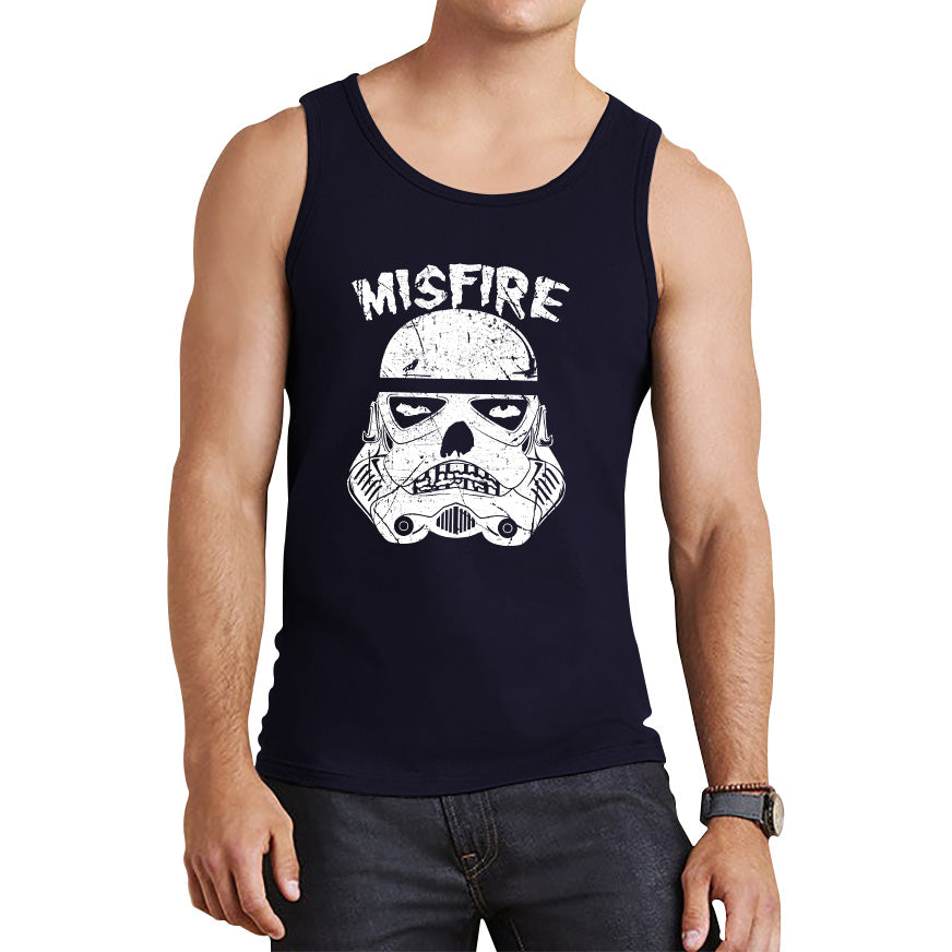 Misfire The Dark Side Made Me Do It Spoof Trooper Armor Helmet Movie Series Tank Top