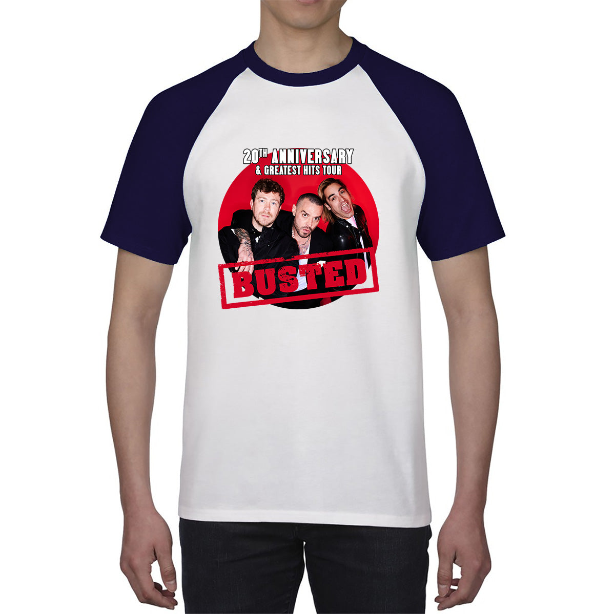 Busted Are Back To Celebrate Their 20th Anniversary Musician Band Busted Singers Baseball T Shirt