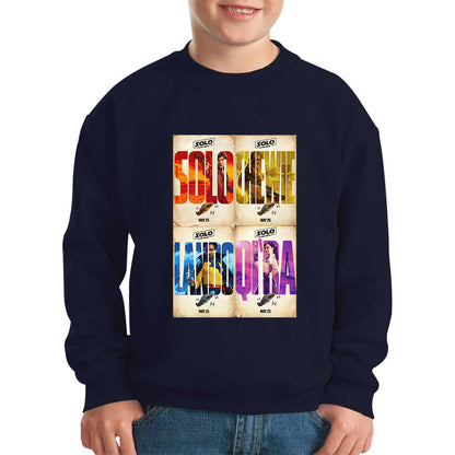 Solo A Star Wars Story Posters Solo Chewie Lando Qira Sci-fi Action Adventure Movie Characters Star Wars Galaxy's Edge Trip Kids Jumper