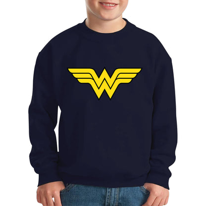 Wonder Woman Logo Superhero Wonder Girl Super Woman Comic Book Character Kids Jumper