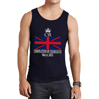 Royal Cypher CR III Coronation Of Charles III 6th May 2023 King Charles III Royal King British Flag Tank Top