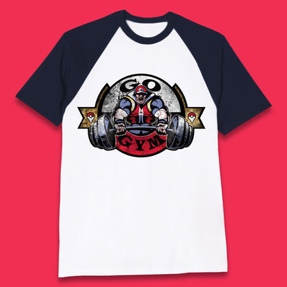 Pokémon Go Gym Funny Pokémon Gym Trainer Gamer Nerd Parody Gym Training Bodybuilding Workout Baseball T Shirt
