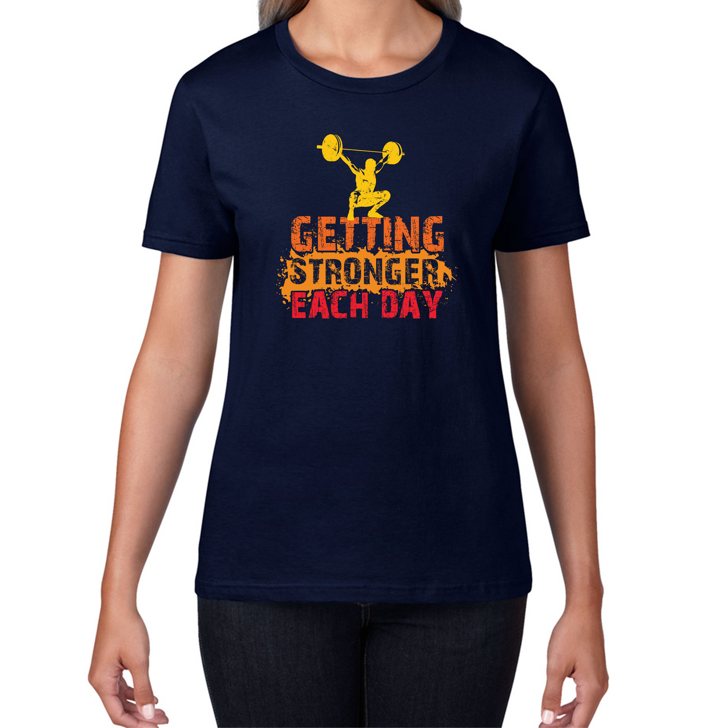 Getting Stronger Each Day Weightlifting Gym T Shirt