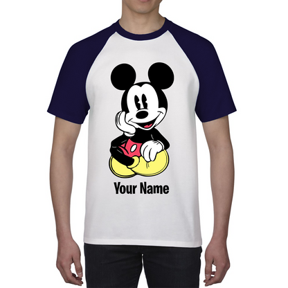 Personalised Disney Mickey Mouse Your Name Cartoon Character Disney World Walt Disney Baseball T Shirt