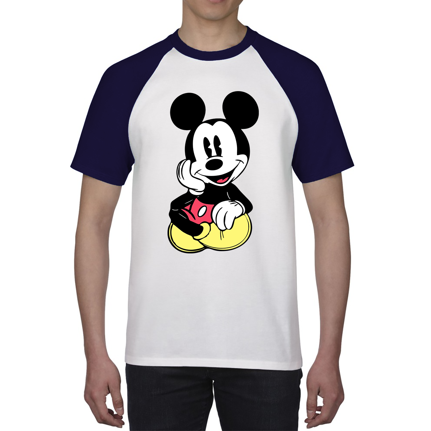 Disney Mickey Mouse Cute And Happy Cartoon Character Disney World Walt Disney Baseball T Shirt
