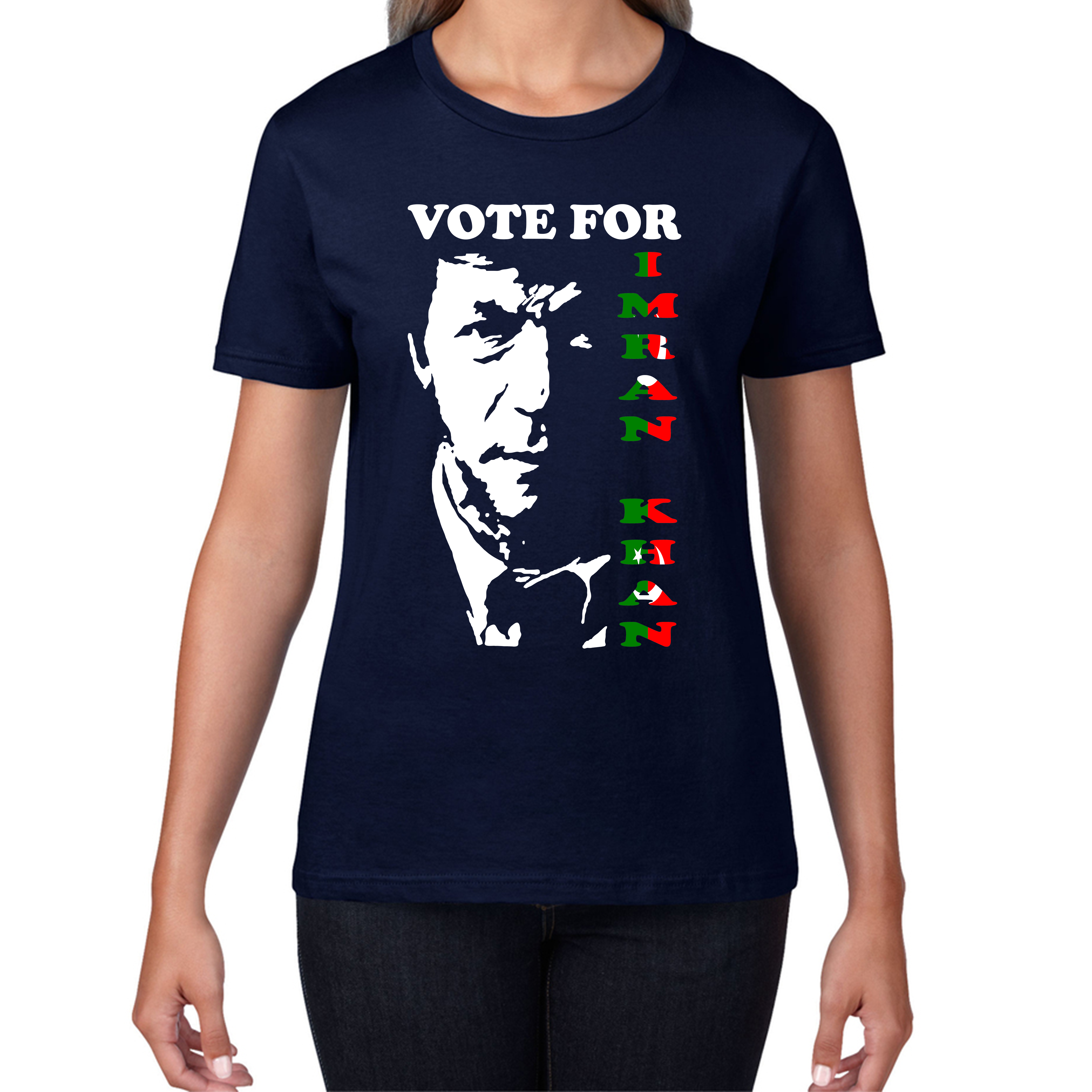 Vote For Imran Khan PTI Political Party Brave Man Stand With Khan Womens Tee Top