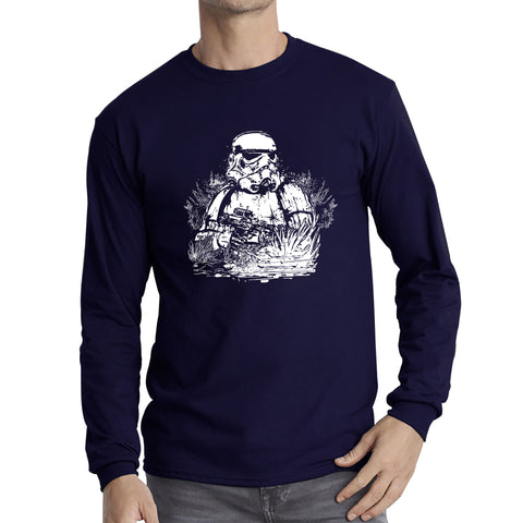 Storm Pooper Under The Sea The Force is Strong With This One Fighter Movie Series Long Sleeve T Shirt