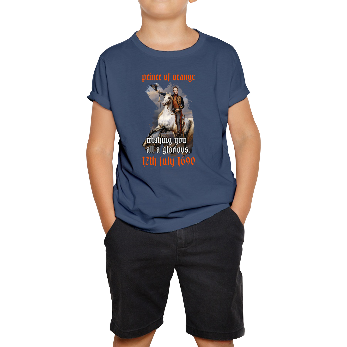 Prince Of Orange Mising You All A Glorious 12th July 1690 Battle Of Boyne Kids Tee