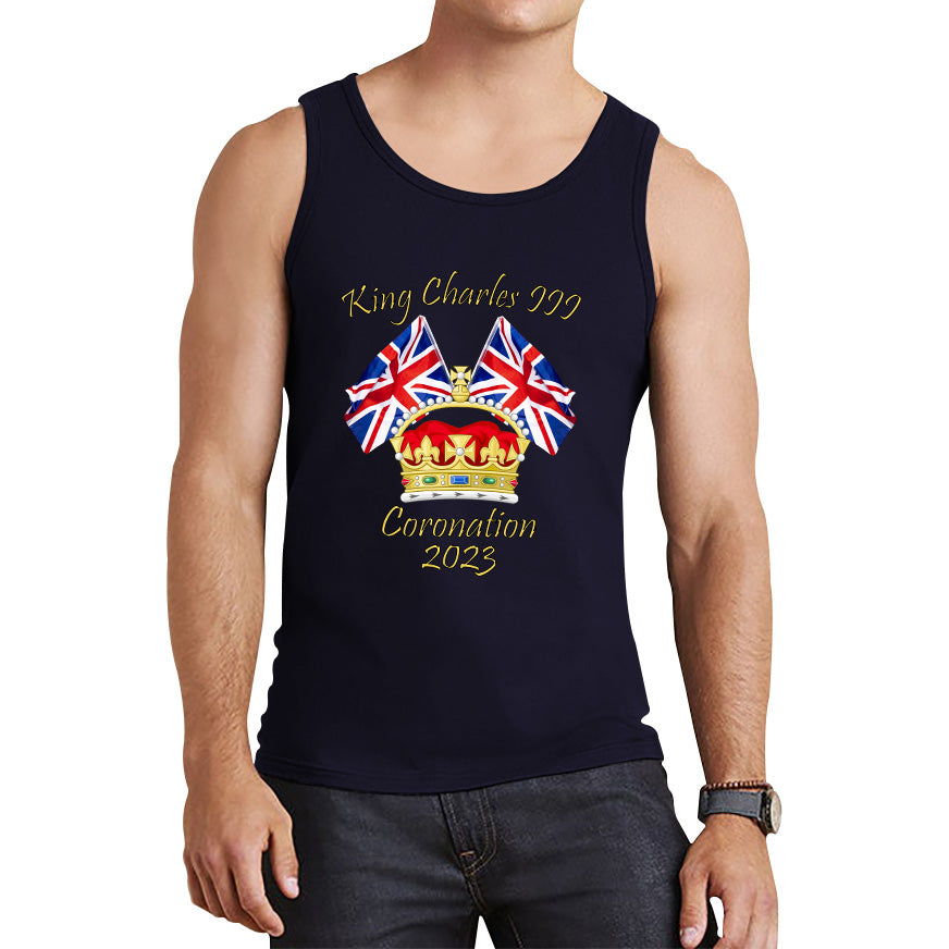 King Charles III Coronation 2023 United Kingdom Flags Royal Crown Ruling Monarch Of England CR III Tank Top
