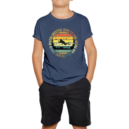 Born To Dive Scuba Diving Underwater Lifestyle T Shirt
