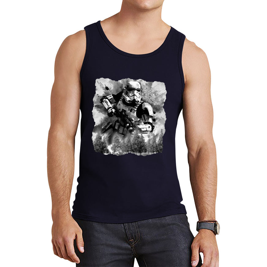 Hunter In The Forest Death Star Vintage Poster Graphic Movie Series Tank Top