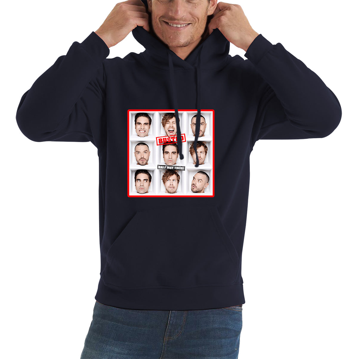 Half Way There Studio Album By Busted English Pop Punk Band Busted 20th Anniversary Unisex Hoodie