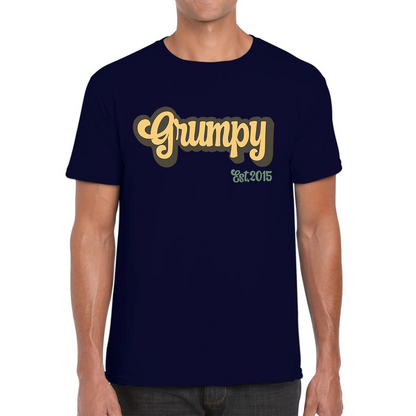 Grumpy EST 2015 Funny Sarcastic Birthday Mens Tee Top