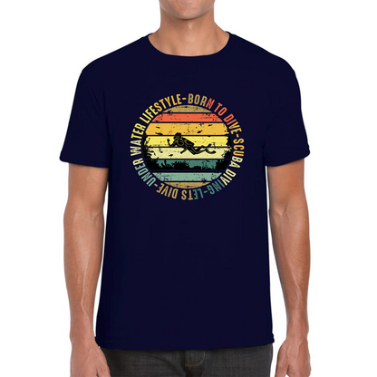 Born To Dive Scuba Diving Underwater Lifestyle T Shirt