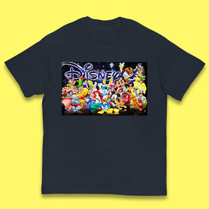 All Disney Fictional Characters Poster Disney Family Animated Cartoons Movies Characters Disney World Kids T Shirt