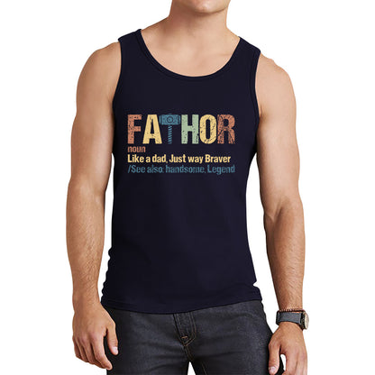 FaThor Avengers Daddy Hero Funny Marvel Dad Superhero Father's Day Tank Top