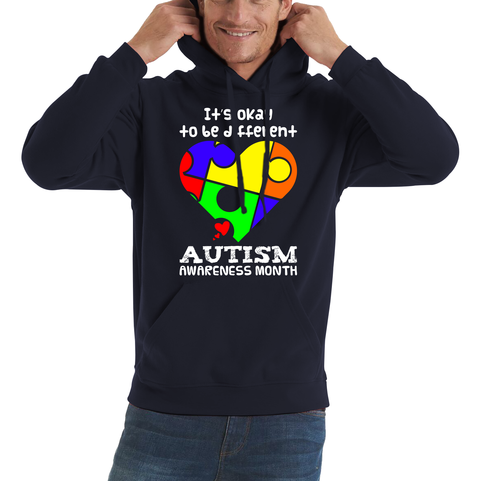 It's Ok To Be Different Autism Awareness Month Unisex Hoodie