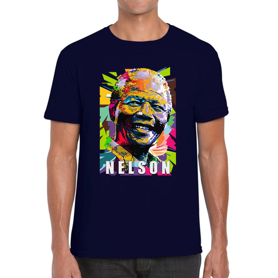 Nelson Mandela African freedom justice Political Leader Former President of South Africa Mens Tee Top